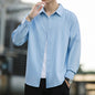 Men's Ice Silk Drape Long Sleeved Loose Casual Shirt