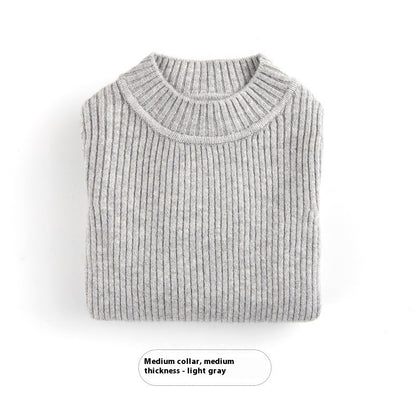 Children's Half Turtleneck wool Pullover sweaters