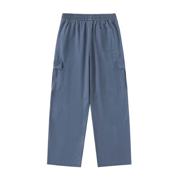 Waran Drawstring Waist Straight-Leg Cargo Pants 300GSM