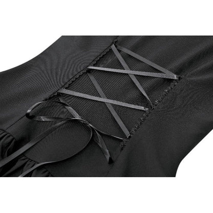 Dark in Love Lolita Bow-Trim Lace Dress