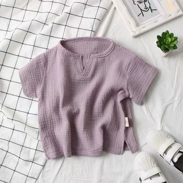Boys Cotton Short Sleeve Blouse