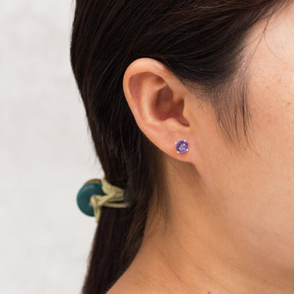 February (Amethyst) Birthstone Necklace & Earrings Set Created with Zircondia® Crystals