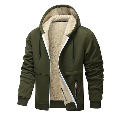 Men's Fashion Lambswool Thickened Coat Sweatshirt