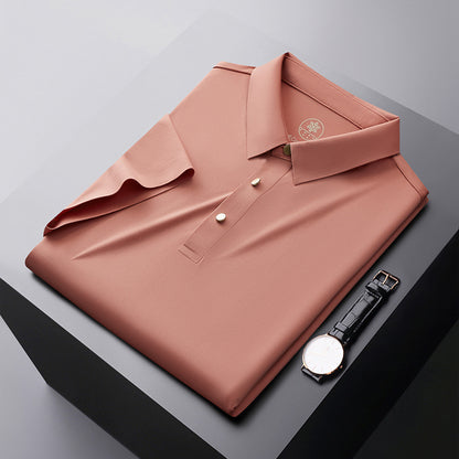 Seamless Adhesive Non-ironing Short-sleeved Polo Shirt