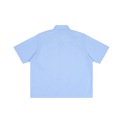 Striped Boxy Short Sleeve Shirt