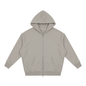 Waran Unisex Loose Solid Full Zip Hoodie