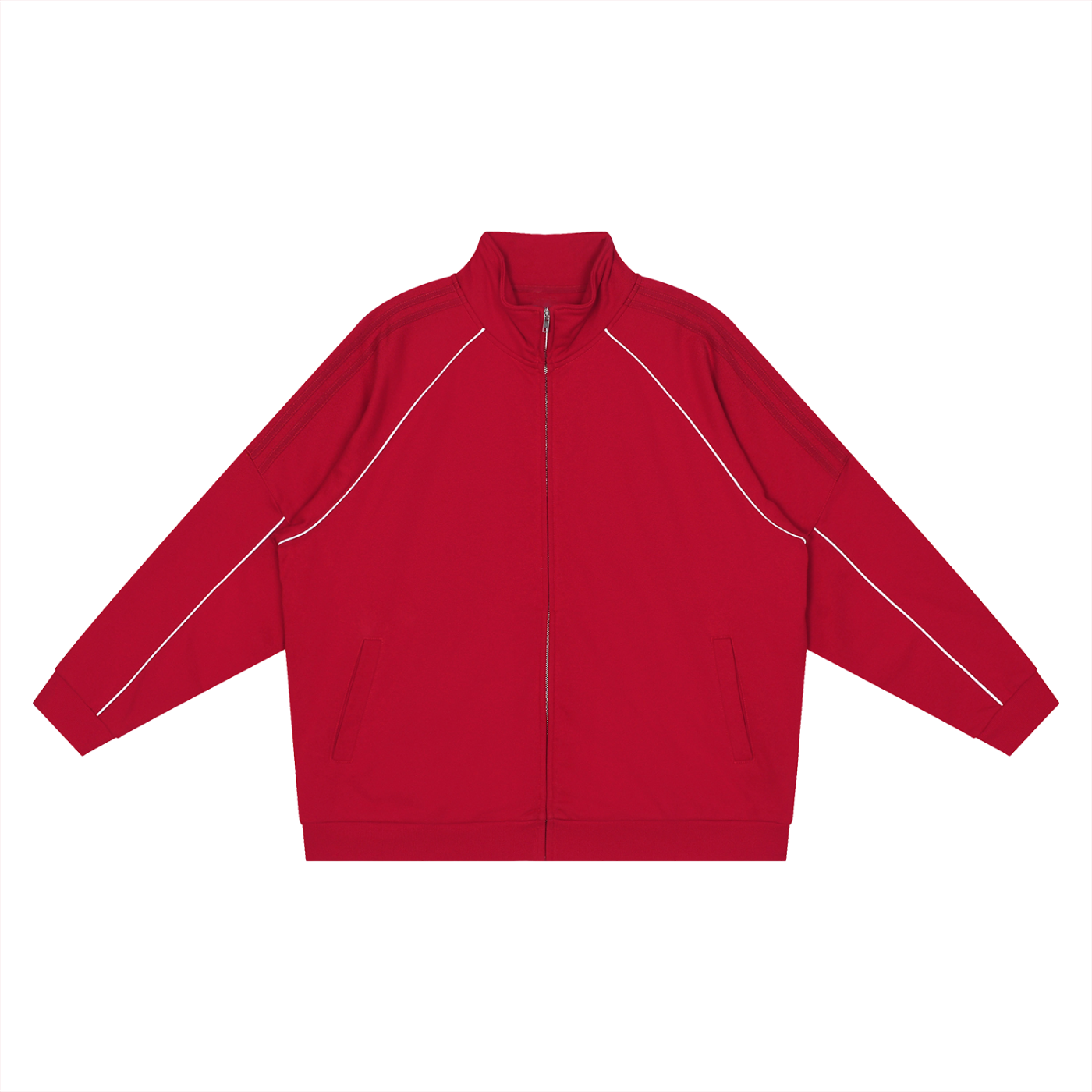 Reflection Striped Raglan Sleeve  Jacket
