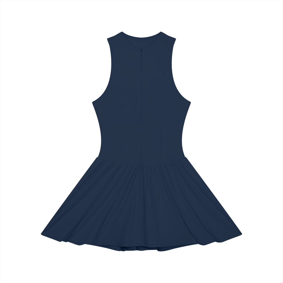Women's Ruched Sleeveless Full-Zip Dress 220GSM