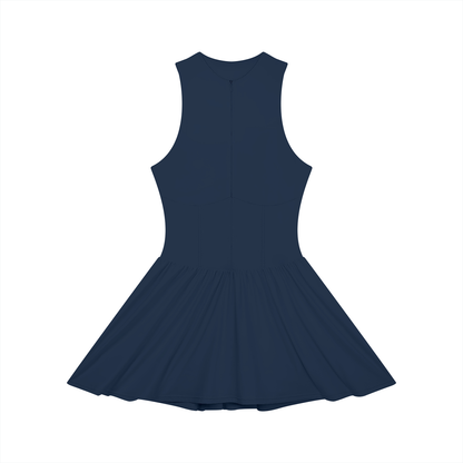 Women's Ruched Sleeveless Full-Zip Dress 220GSM