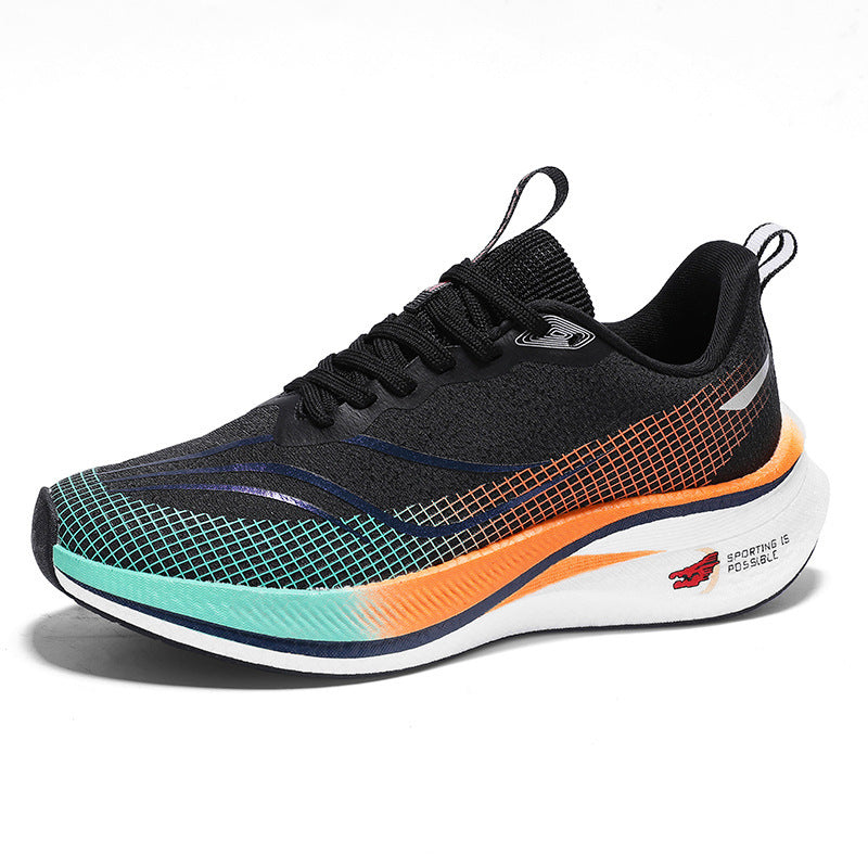 Chaussures de sport pour femmes à plaque carbone, haute élasticité et absorption des chocs