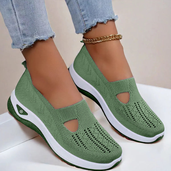 Chaussures Plates en Maille, Tendance, Respirantes, Antidérapantes, à Semelle Souple, Décontractées pour Femmes