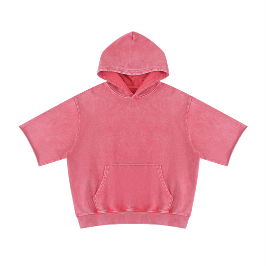 Waran Mineral Wash Short Sleeve Hoodie