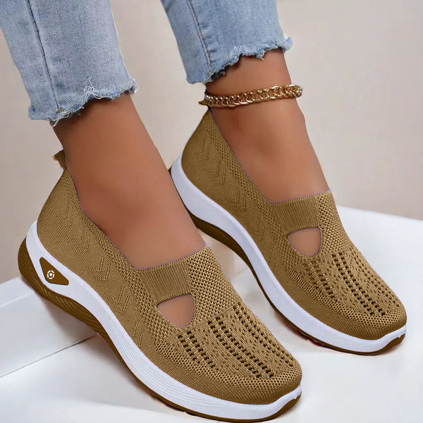 Chaussures Plates en Maille, Tendance, Respirantes, Antidérapantes, à Semelle Souple, Décontractées pour Femmes