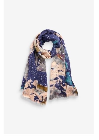 Floral print light weight wrap or head scarf