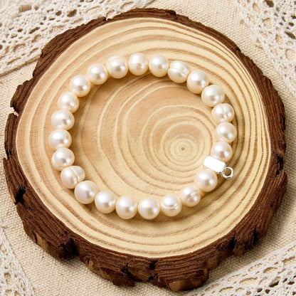 Freshwater Baroque Pearl Charm Stretch Bracelet