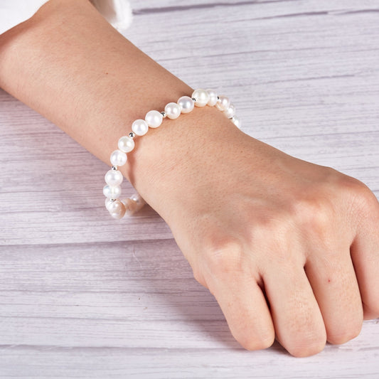 Freshwater Baroque Pearl Stretch Bracelet