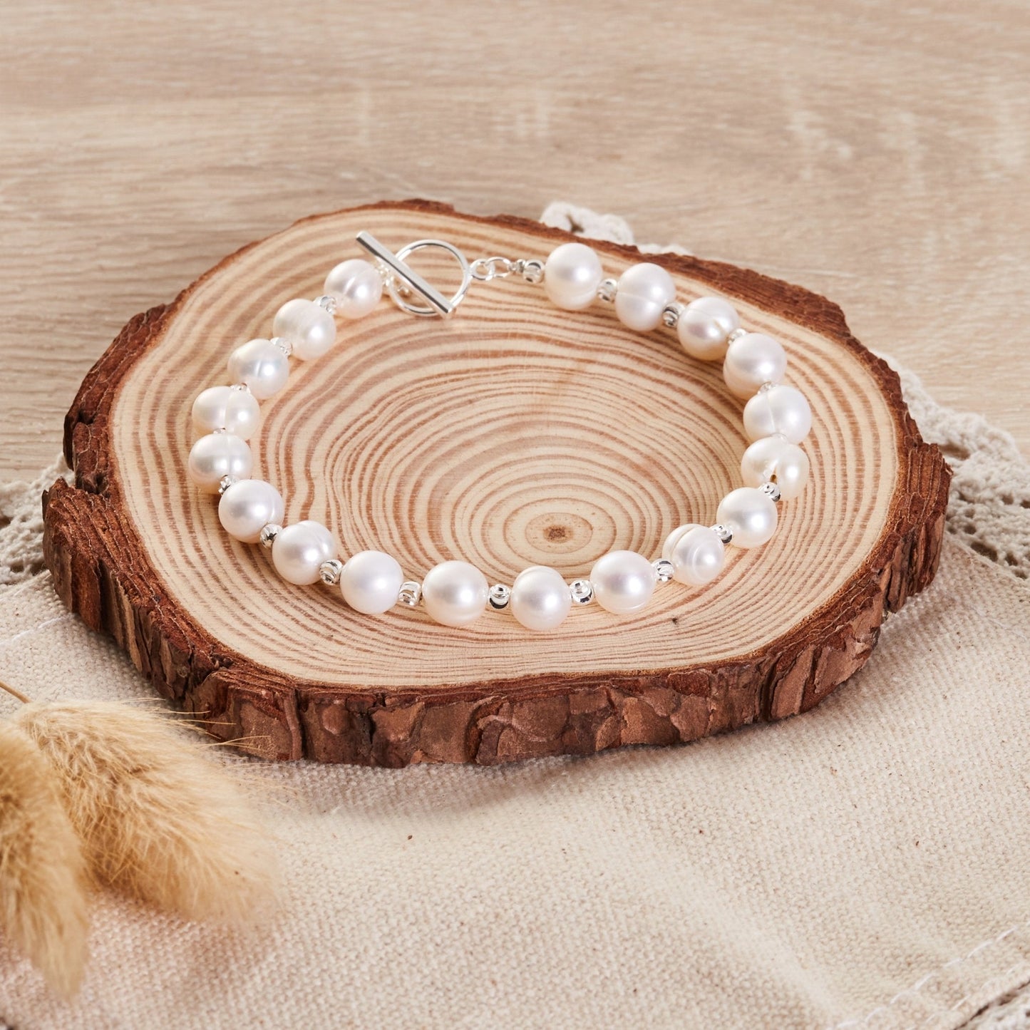 Freshwater Baroque Pearl T-Bar Bracelet