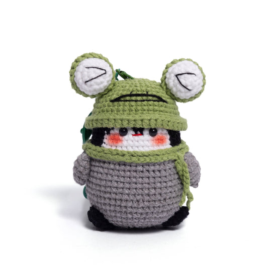 Cute Frog Hat Penguin Explorer