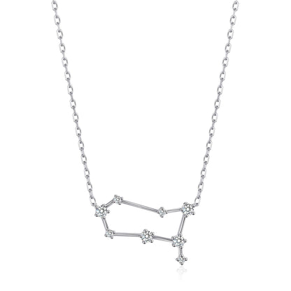 Gemini Star Sign Zodiac Constellation Necklace with Zircondia® Crystals