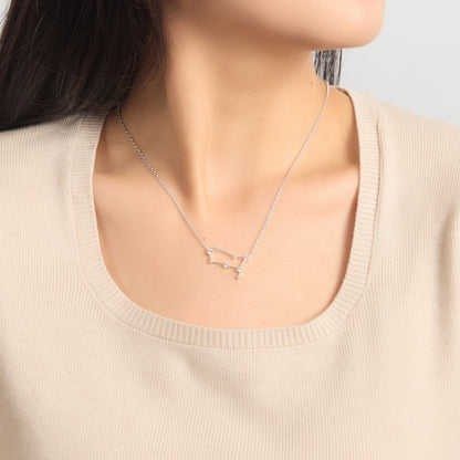Gemini Star Sign Zodiac Constellation Necklace with Zircondia® Crystals