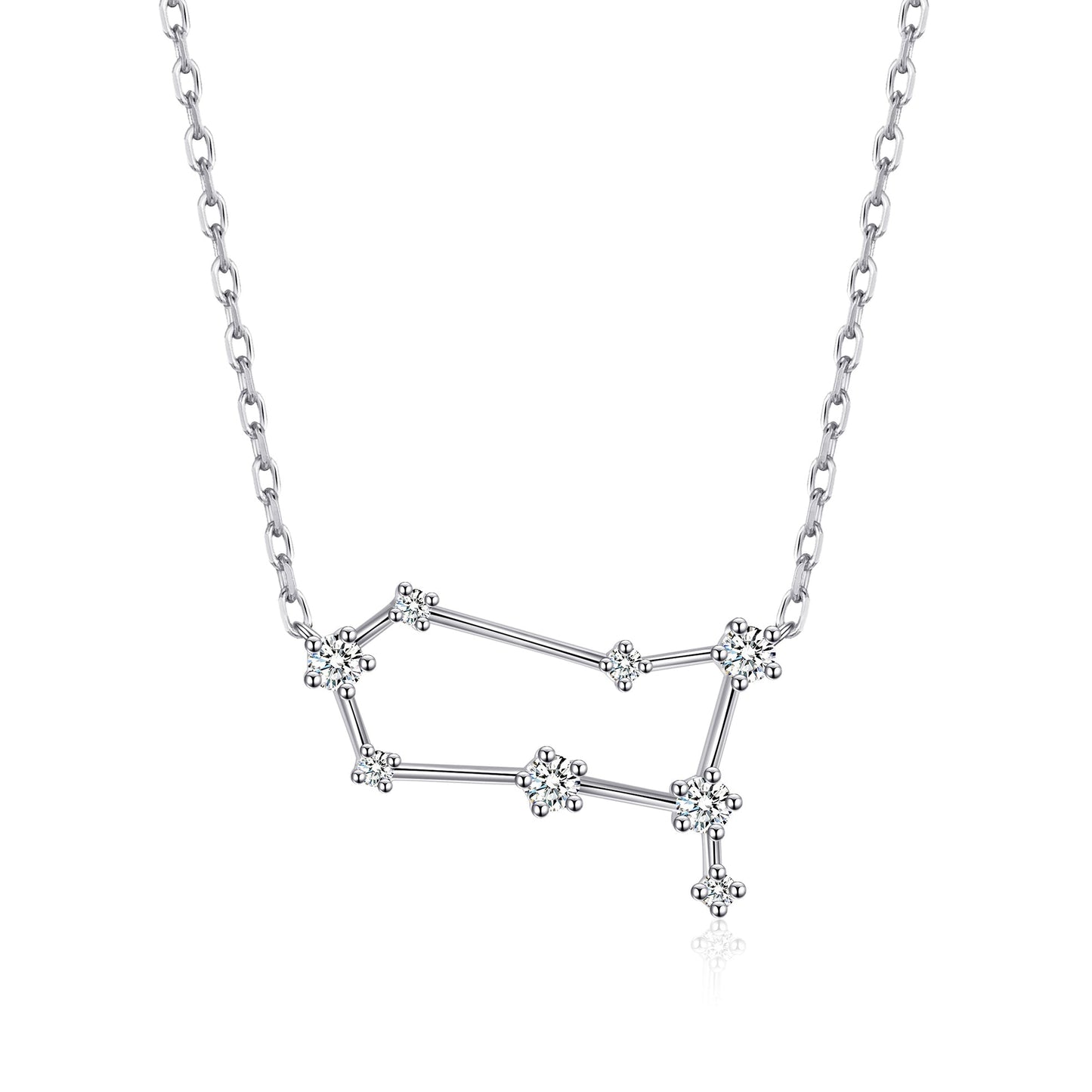 Gemini Star Sign Zodiac Constellation Necklace with Zircondia® Crystals