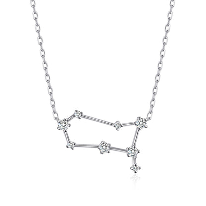 Gemini Star Sign Zodiac Constellation Necklace with Zircondia® Crystals