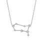Gemini Star Sign Zodiac Constellation Necklace with Zircondia® Crystals