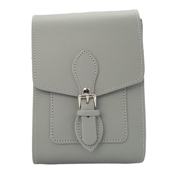 Sac de téléphone festival en cuir fait main - Gris fantôme
