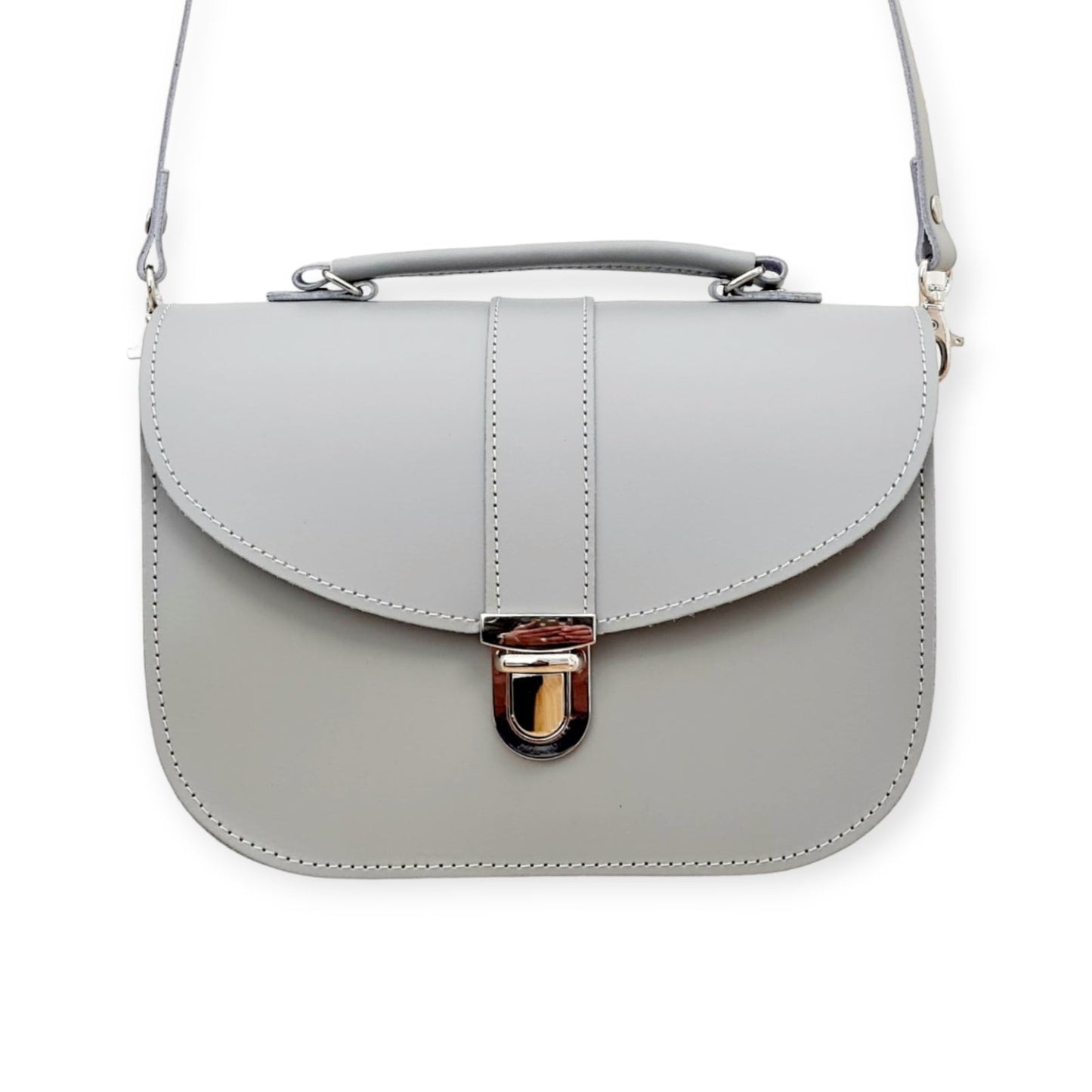 Olympia Handmade Leather Bag - Ghost Grey