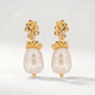 Gold Baroque Pearl Earrings - Lyra