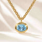 Gold Blue Topaz Necklace - Avery
