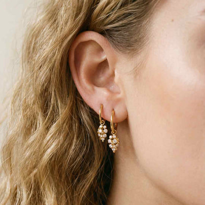 Gold Lyra Hoop Earrings