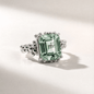 Gold or Silver Statement Green Quartz Ring - Giselle