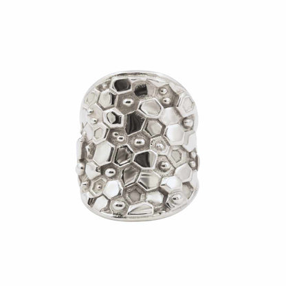 Bague large de caractère dorée ou argentée - Hemera
