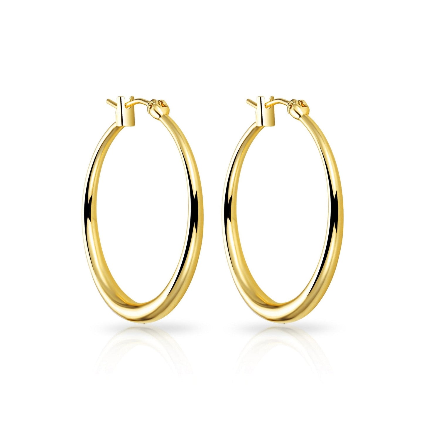 Gold Plated 30mm Hoop Earrings