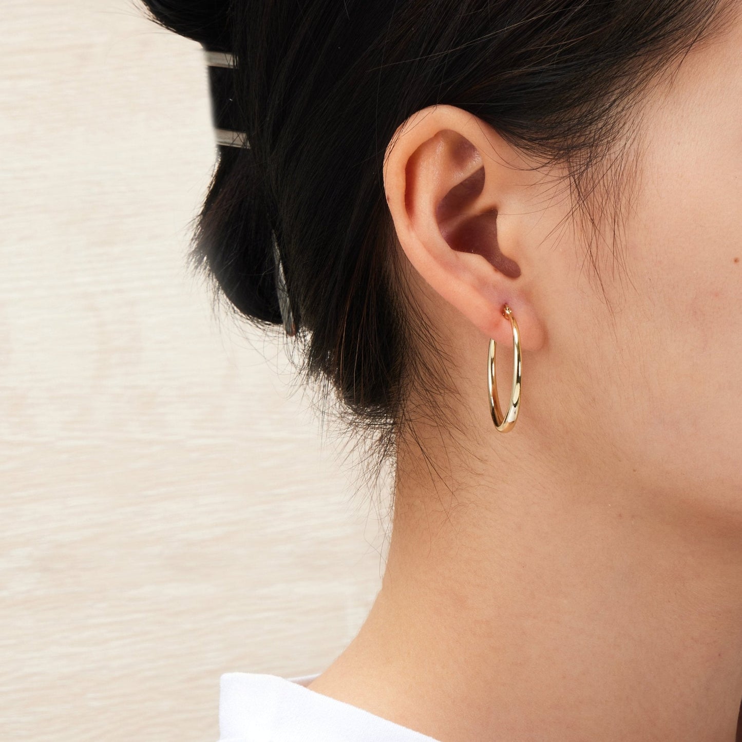 Gold Plated 30mm Hoop Earrings