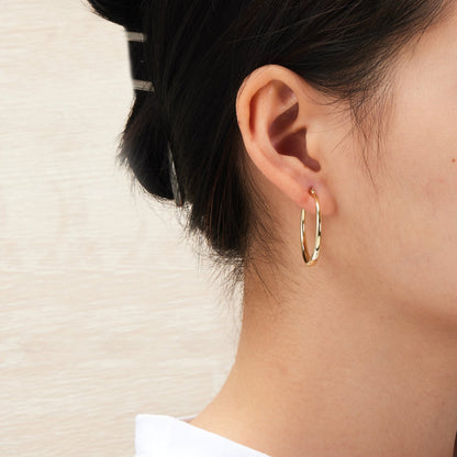 Gold Plated 30mm Hoop Earrings