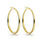 Gold Plated 40mm Hoop Earrings