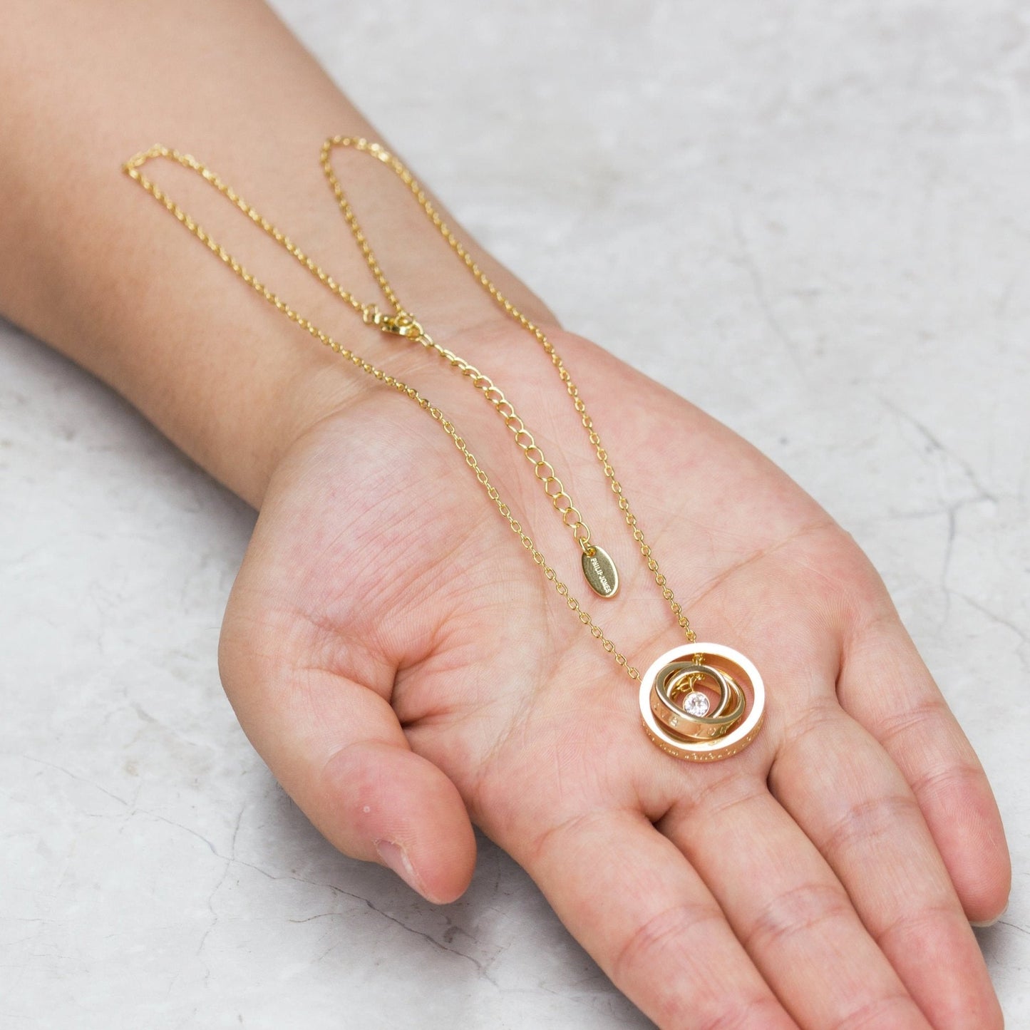 Gold Plated Always My Mother Quote Necklace Created with Zircondia® Crystals