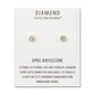 Gold Plated April (Diamond) Birthstone Earrings Created with Zircondia® Crystals