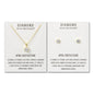 Gold Plated April (Diamond) Birthstone Necklace & Earrings Set Created with Zircondia® Crystals