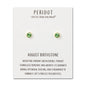 Gold Plated August (Peridot) Birthstone Earrings Created with Zircondia® Crystals