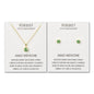 Gold Plated August (Peridot) Birthstone Necklace & Earrings Set Created with Zircondia® Crystals
