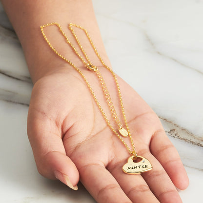 Collier Tatie Cœur Plaqué Or 18 carats orné de Cristaux Zircondia®
