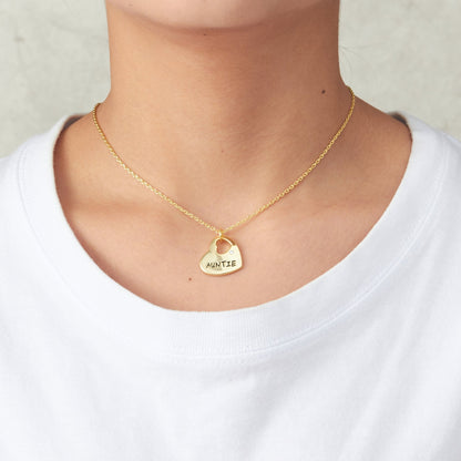 Collier Tatie Cœur Plaqué Or 18 carats orné de Cristaux Zircondia®