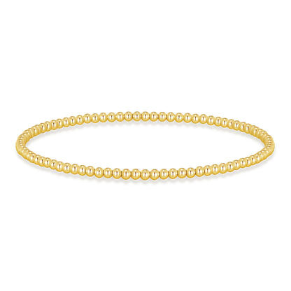 Gold Plated Small Beaded Stretch Bracelet