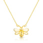 Gold Plated Bumble Bee Necklace