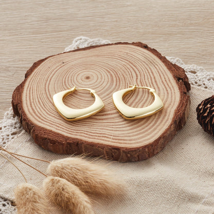 Gold Plated Chunky Hoop Earrings