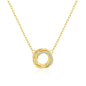 Gold Plated Circle Knot Necklace Created with Zircondia® Crystals