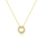 Gold Plated Circle of Life Necklace Created with Zircondia® Crystals